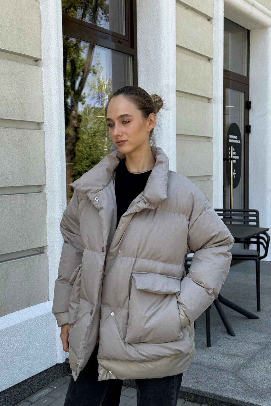 Зимняя куртка Mila Nova К-373 капучино — изображение 6