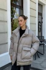 Зимняя куртка Mila Nova К-373 капучино — изображение 6