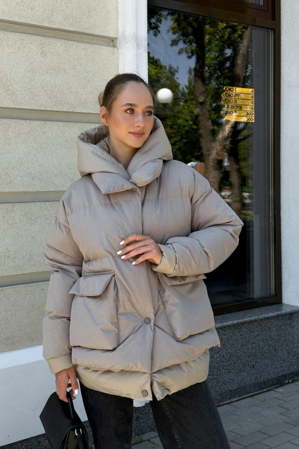 Зимняя куртка Mila Nova К-373 капучино — изображение 1