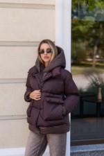 Зимняя куртка Mila Nova К-373 шоколадный — изображение 3