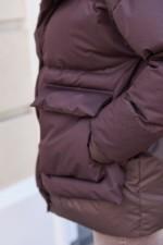 Зимняя куртка Mila Nova К-373 шоколадный — изображение 4
