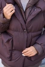 Зимняя куртка Mila Nova К-373 шоколадный — изображение 5