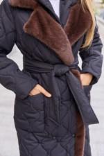 Зимнее пальто Mila Nova ПВ-355 черный — изображение 5