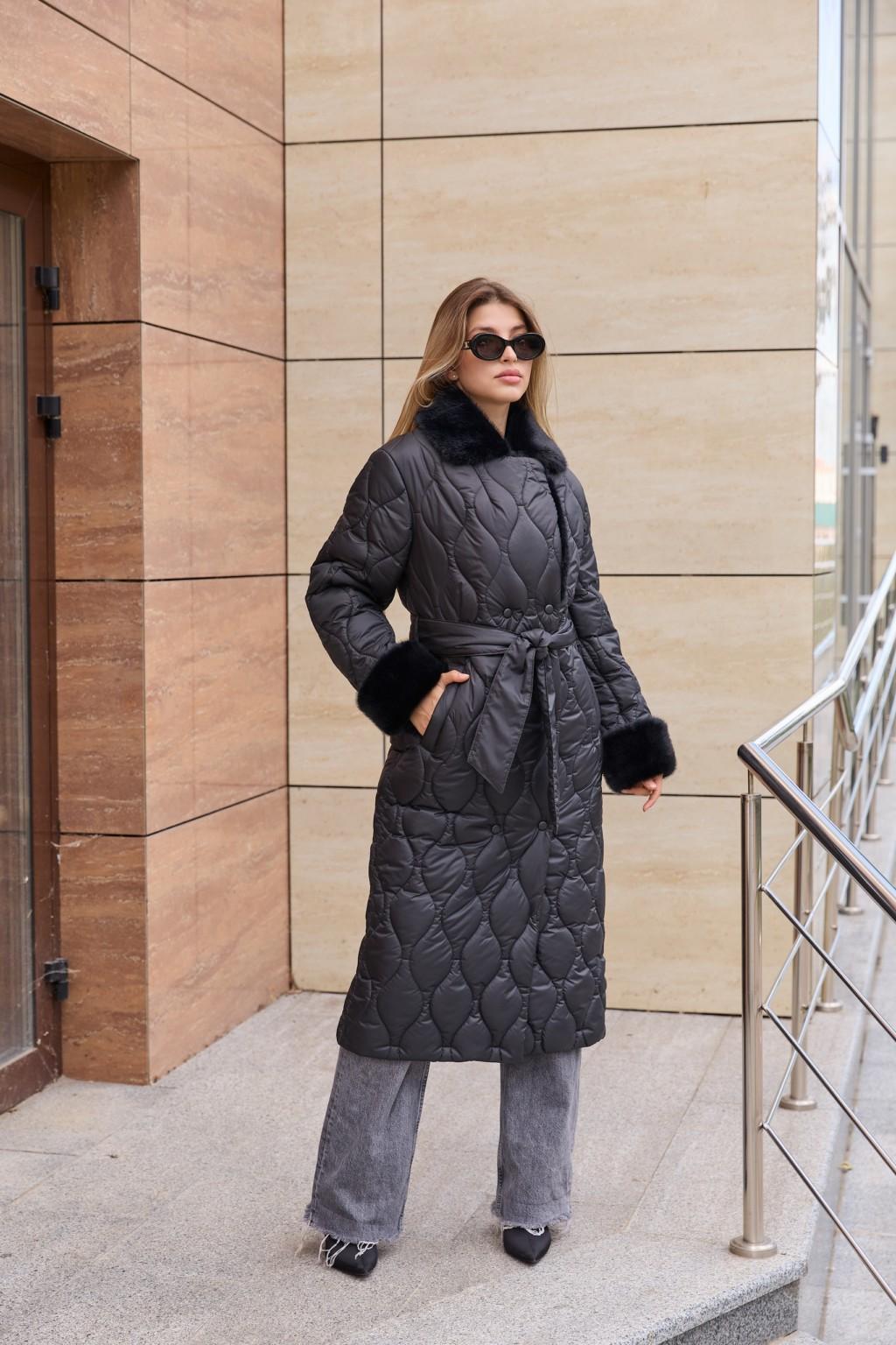 Зимнее пальто Mila Nova ПВ-357дл черный — изображение 1