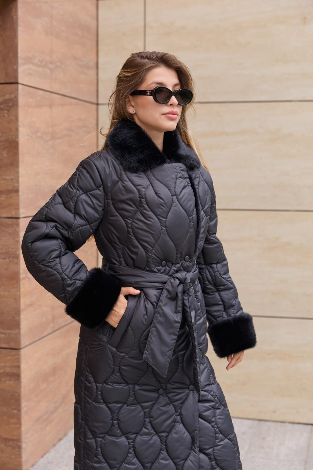 Зимнее пальто Mila Nova ПВ-357дл черный — изображение 3