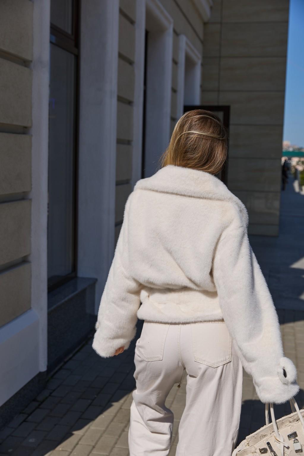 Зимняя шуба Mila Nova ПВ-381белый — изображение 3