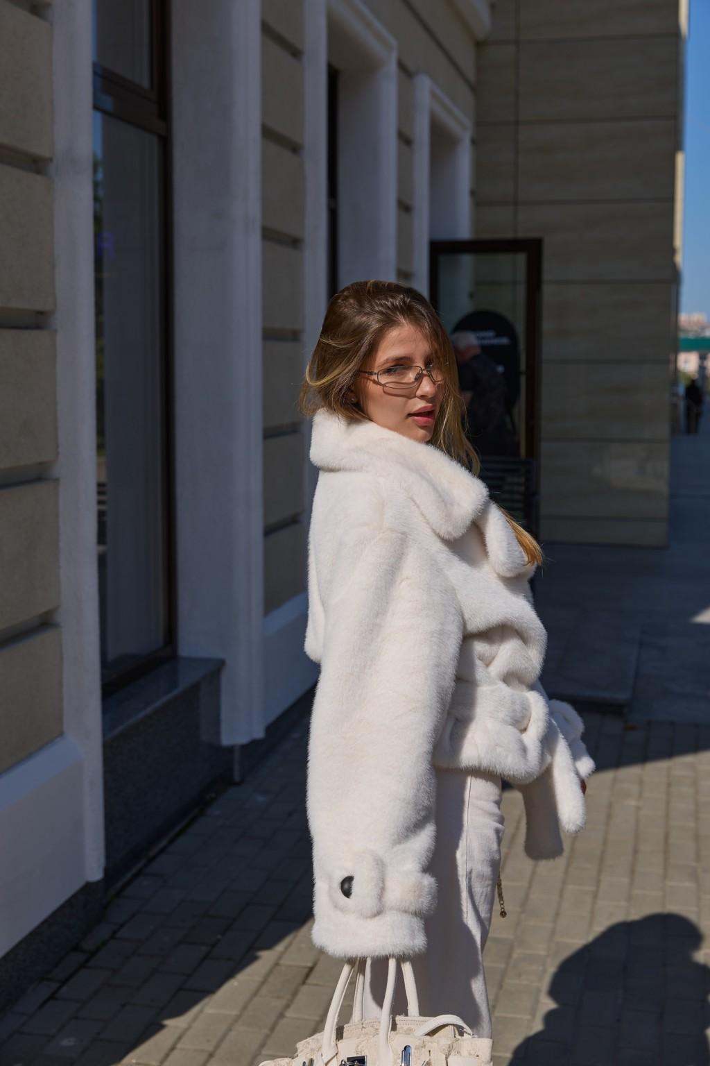 Зимняя шуба Mila Nova ПВ-381белый — изображение 6