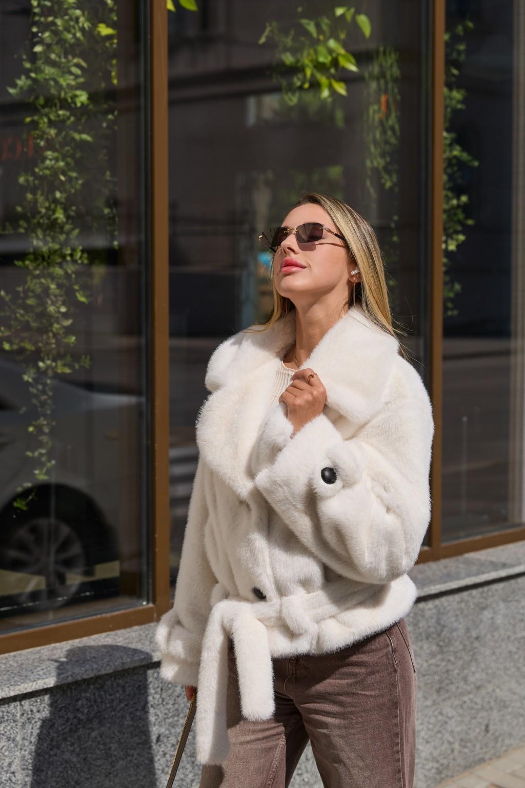 Зимняя шуба Mila Nova ПВ-381белый — изображение 7