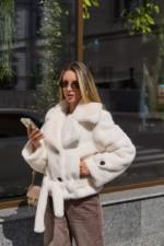 Зимняя шуба Mila Nova ПВ-381белый