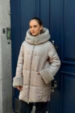 Зимняя куртка Mila Nova ПВ-383 серо-бежевый — изображение 2
