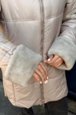 Зимняя куртка Mila Nova ПВ-383 серо-бежевый — изображение 6