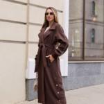 Демисезонное пальто Mila Nova ПВ-384 шоколад