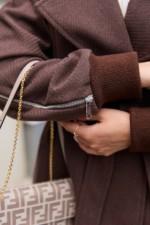 Демисезонное пальто Mila Nova ПВ-384 шоколад — изображение 4