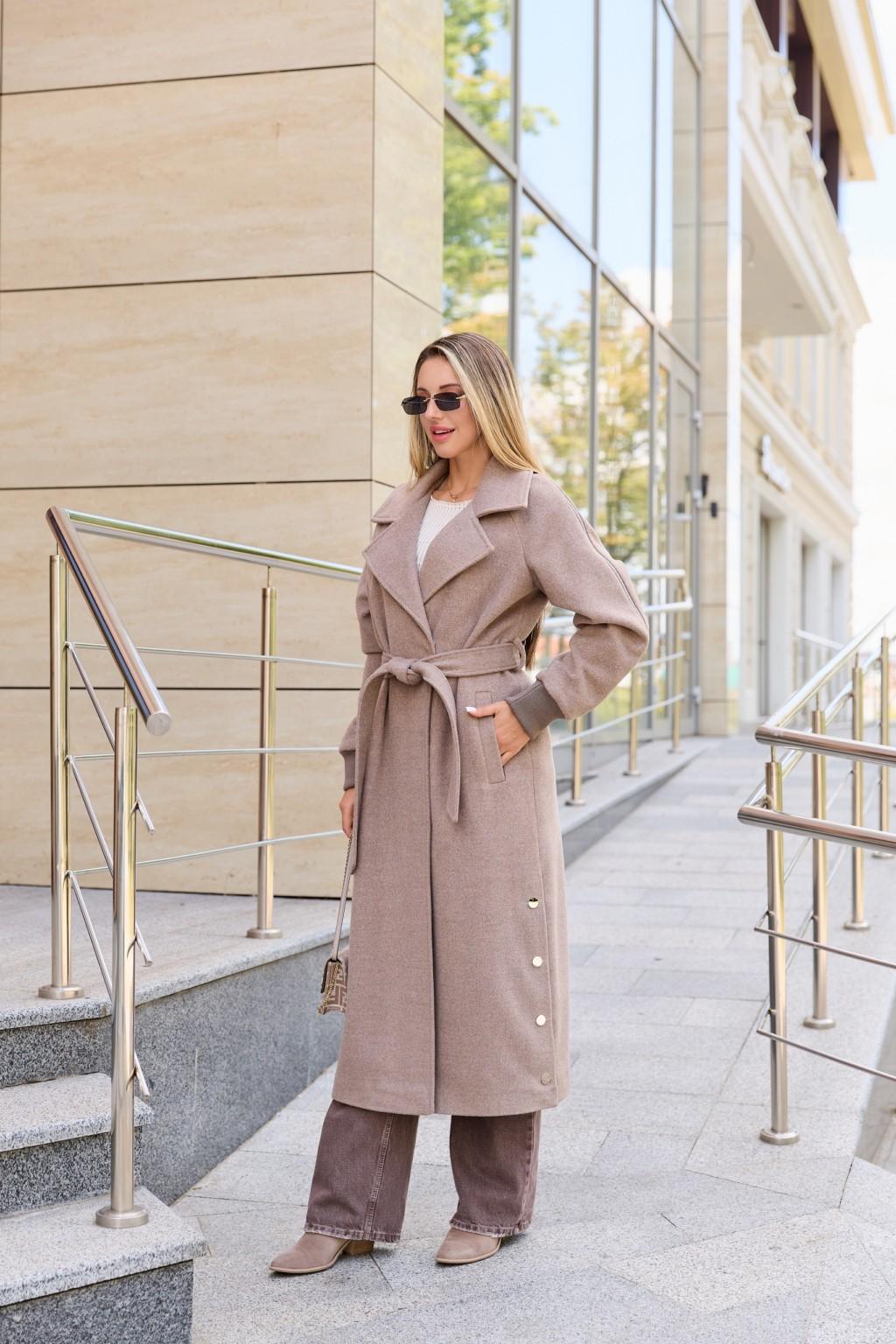 PV-384kapuchino-1 Демисезонное пальто Mila Nova ПВ-384 капучино — изображение 1