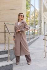 Демисезонное пальто Mila Nova ПВ-384 капучино — изображение 3