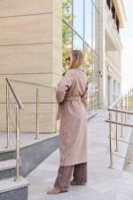 Демисезонное пальто Mila Nova ПВ-384 капучино — изображение 4