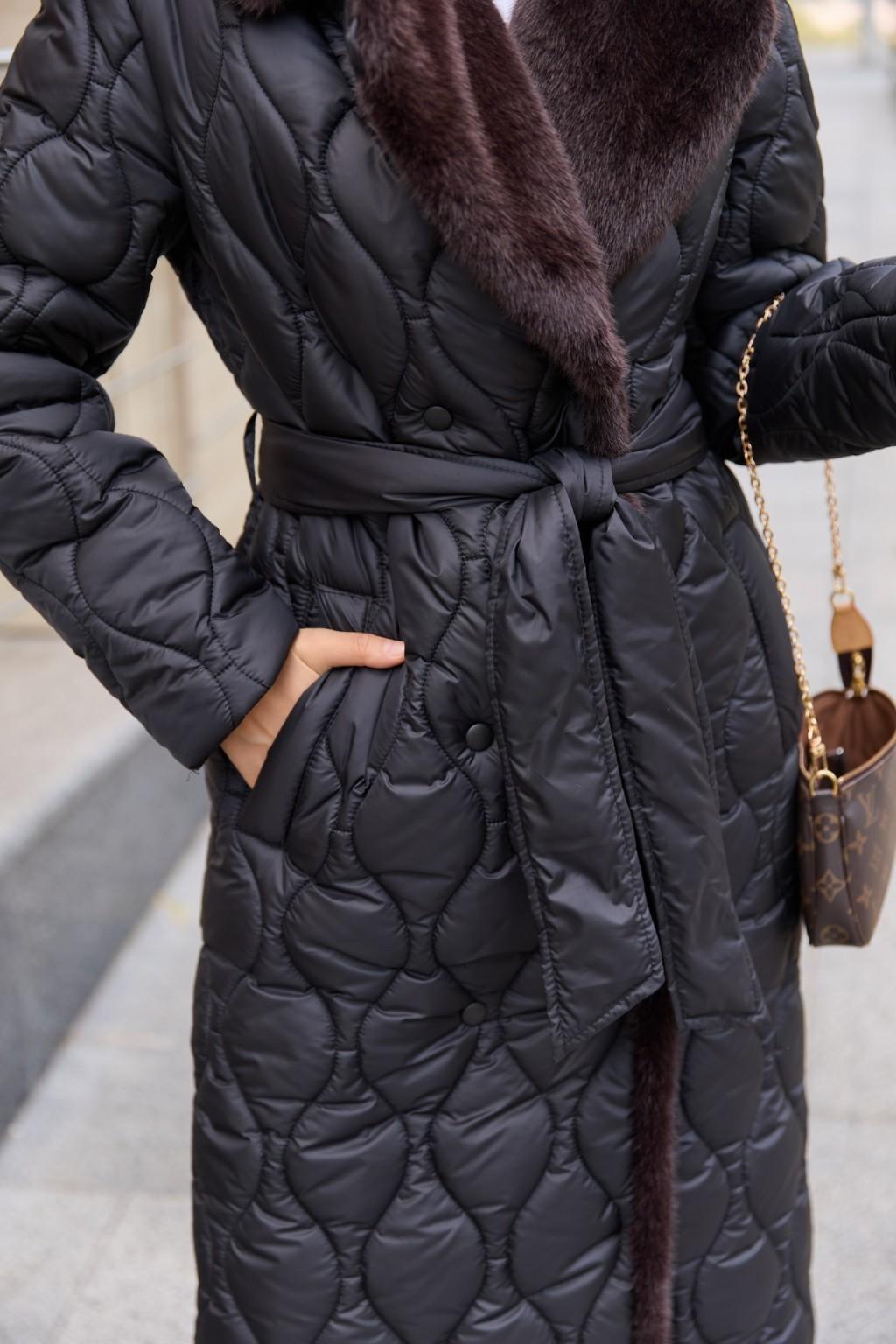 Зимнее пальто Mila Nova ПВ-385 черный — изображение 3
