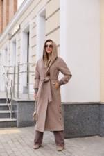 Демисезонное пальто Mila Nova  ПВ-386 капучино