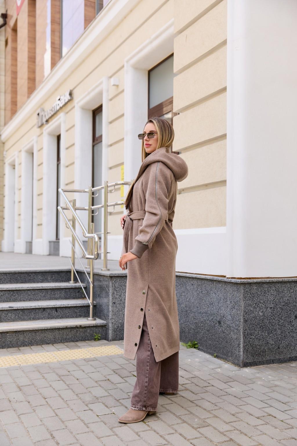 Демисезонное пальто Mila Nova  ПВ-386 капучино — изображение 5