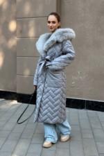 Зимнее пальто Mila Nova ПВ-389 серый