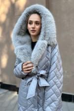 Зимнее пальто Mila Nova ПВ-389 серый — изображение 2