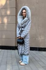 Зимнее пальто Mila Nova ПВ-389 серый — изображение 5