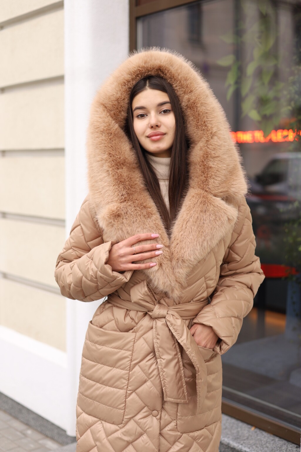 Зимнее пальто Mila Nova ПВ-389 кемел — изображение 3