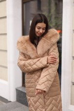 Зимнее пальто Mila Nova ПВ-389 кемел — изображение 5