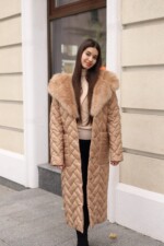 Зимнее пальто Mila Nova ПВ-389 кемел — изображение 7