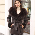 Зимняя дубленка Mila Nova Д-244 кор,шоколад