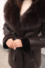 Зимняя дубленка Mila Nova Д-244 кор,шоколад — изображение 4