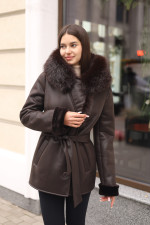 Зимняя дубленка Mila Nova Д-244 кор,шоколад — изображение 7
