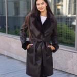 Зимняя дубленка Mila Nova Д-247 шоколад