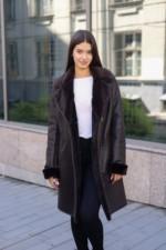 Зимняя дубленка Mila Nova Д-247 шоколад — изображение 2