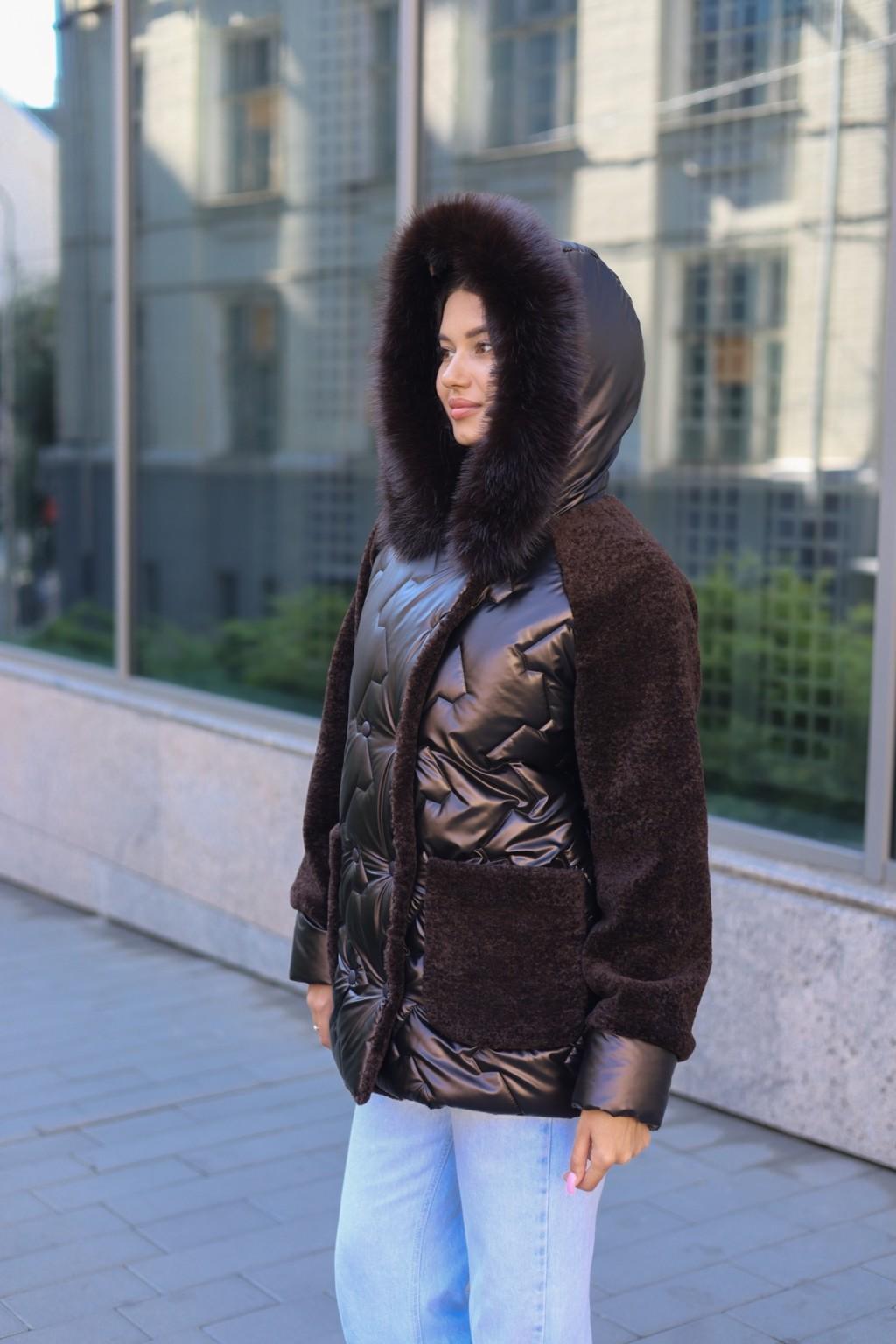 Зимняя куртка Mila Nova К-308 кап шоколад — изображение 4