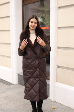 Зимнее пальто Mila Nova ПВ-318 шоколадный — изображение 2