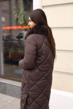 Зимнее пальто Mila Nova ПВ-318 шоколадный — изображение 5