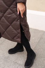 Зимнее пальто Mila Nova ПВ-318 шоколадный — изображение 6