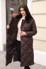 Зимнее пальто Mila Nova ПВ-318 шоколадный — изображение 7