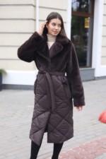 Зимнее пальто Mila Nova ПВ-333 шоколад — изображение 2