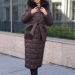 Зимнее пальто ПВ-365 шоколад