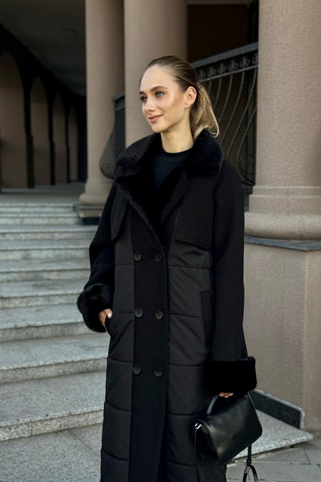 Зимнее Пальто Mila Nova ПВ-371 черный — изображение 1