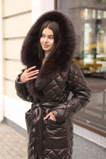 Зимнее пальто Mila Nova ПВ-382 шоколад — изображение 2