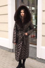 Зимнее пальто Mila Nova ПВ-382 шоколад — изображение 3