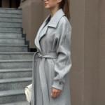 Демисезонное пальто Mila Nova ПВ-384 серый