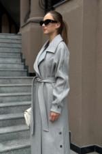 Демисезонное пальто Mila Nova ПВ-384 серый