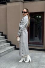 Демисезонное пальто Mila Nova ПВ-384 серый — изображение 3