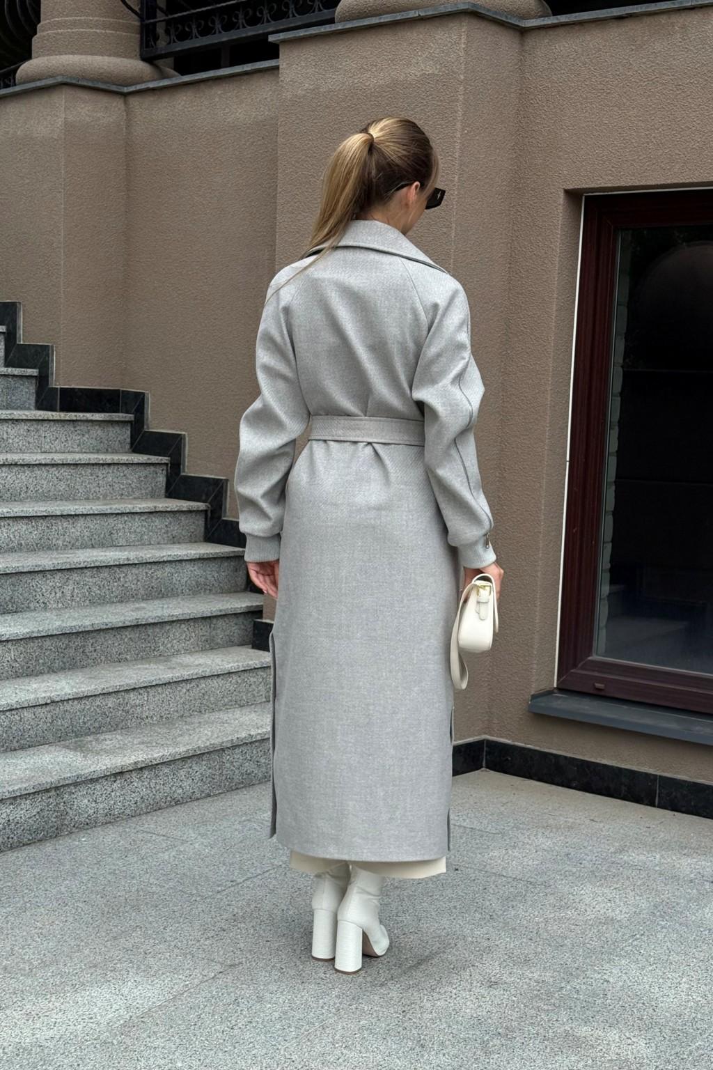 Демисезонное пальто Mila Nova ПВ-384 серый — изображение 4