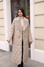 Зимнее пальто Mila Nova ПВ-385 бежевый — изображение 6