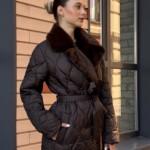 Зимнее пальто Mila Nova ПВ-385 шоколадный